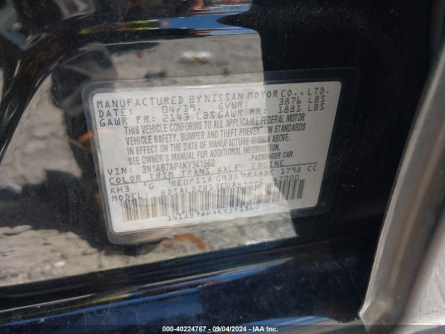 Photo 8 VIN: 3N1AB7AP4KY341562 - NISSAN SENTRA 