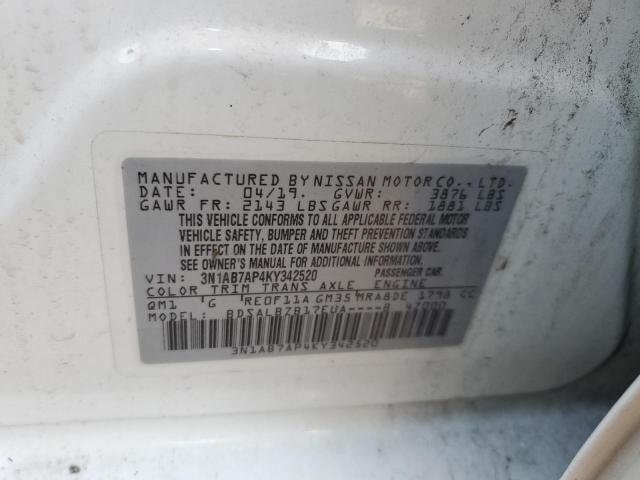 Photo 11 VIN: 3N1AB7AP4KY342520 - NISSAN SENTRA 