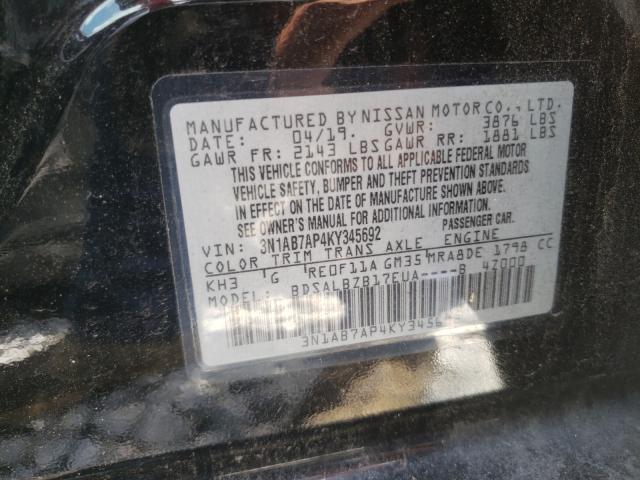 Photo 8 VIN: 3N1AB7AP4KY345692 - NISSAN SENTRA S 