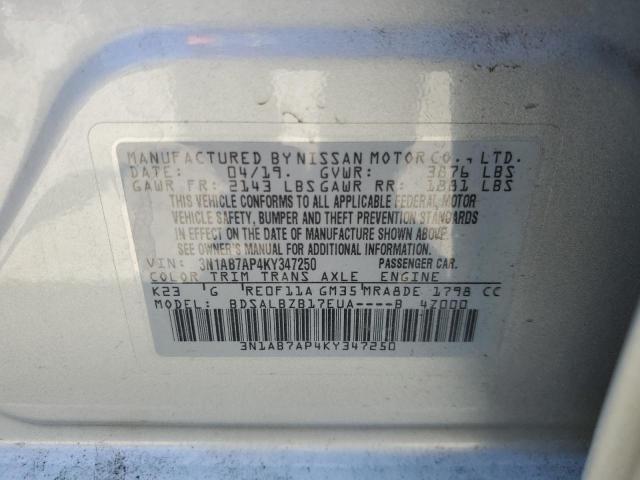 Photo 11 VIN: 3N1AB7AP4KY347250 - NISSAN SENTRA S 