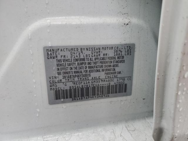 Photo 11 VIN: 3N1AB7AP4KY348916 - NISSAN SENTRA 