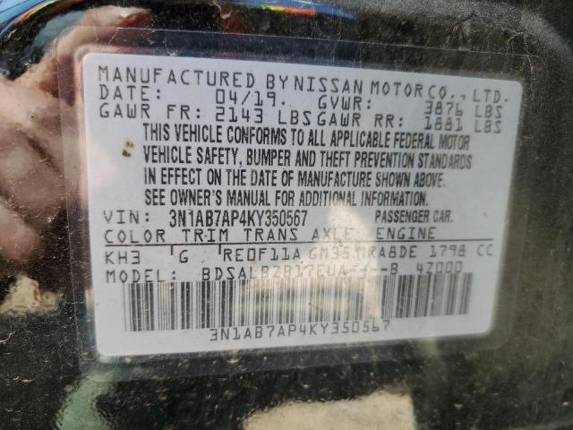 Photo 11 VIN: 3N1AB7AP4KY350567 - NISSAN SENTRA S 