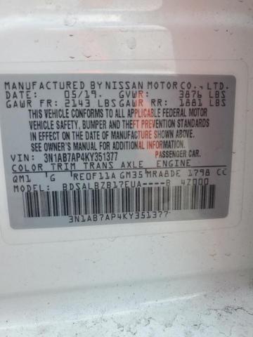 Photo 11 VIN: 3N1AB7AP4KY351377 - NISSAN SENTRA 