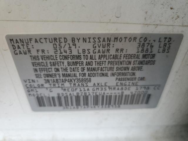 Photo 11 VIN: 3N1AB7AP4KY358958 - NISSAN SENTRA 