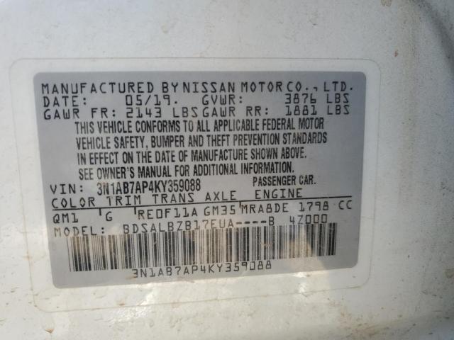 Photo 11 VIN: 3N1AB7AP4KY359088 - NISSAN SENTRA 