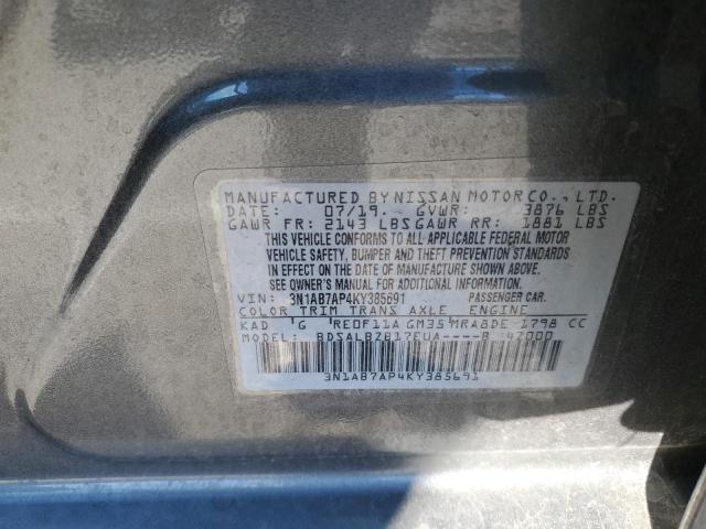 Photo 12 VIN: 3N1AB7AP4KY385691 - NISSAN SENTRA 