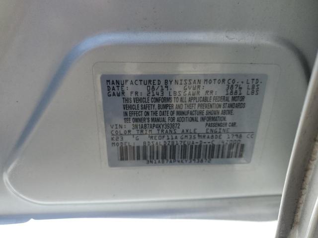 Photo 11 VIN: 3N1AB7AP4KY393872 - NISSAN SENTRA S 