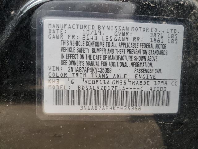 Photo 11 VIN: 3N1AB7AP4KY435358 - NISSAN SENTRA S 