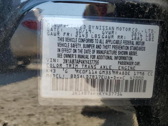 Photo 11 VIN: 3N1AB7AP4KY437756 - NISSAN SENTRA S 