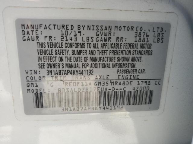 Photo 12 VIN: 3N1AB7AP4KY441192 - NISSAN SENTRA 