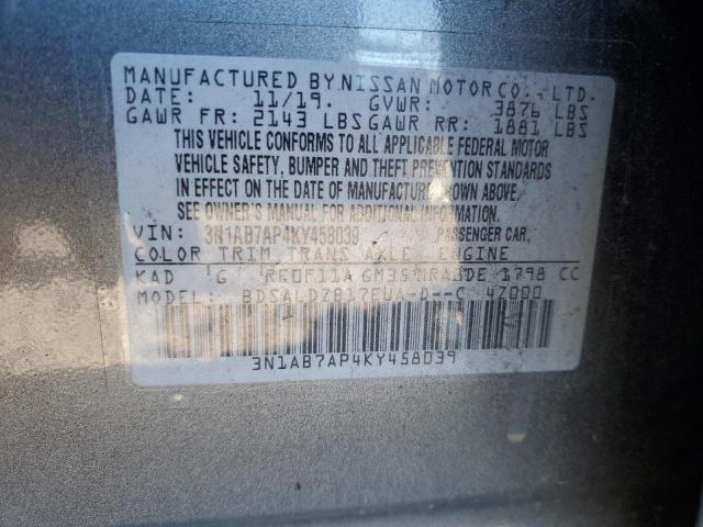 Photo 11 VIN: 3N1AB7AP4KY458039 - NISSAN SENTRA 