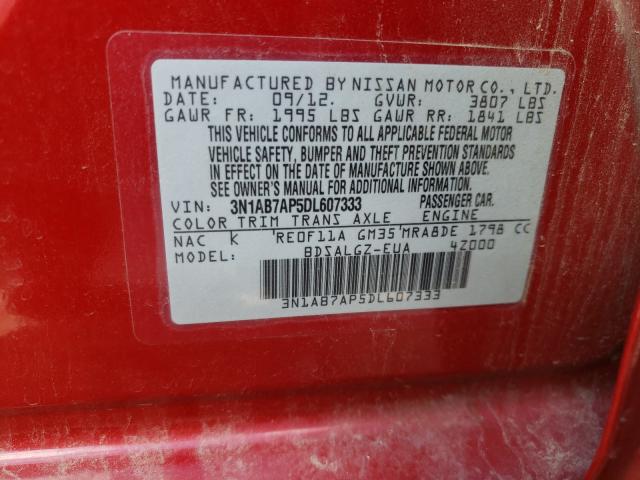 Photo 9 VIN: 3N1AB7AP5DL607333 - NISSAN SENTRA S 