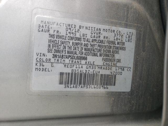 Photo 11 VIN: 3N1AB7AP5DL608966 - NISSAN SENTRA S 