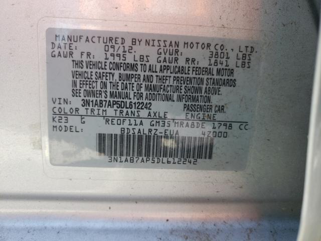 Photo 9 VIN: 3N1AB7AP5DL612242 - NISSAN SENTRA S 