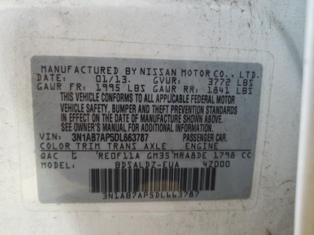 Photo 9 VIN: 3N1AB7AP5DL663787 - NISSAN SENTRA 