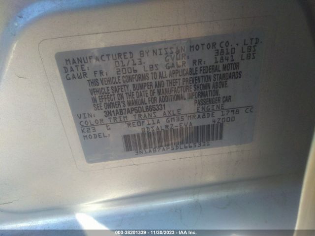 Photo 8 VIN: 3N1AB7AP5DL665331 - NISSAN SENTRA 