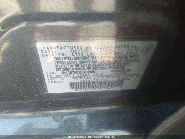 Photo 8 VIN: 3N1AB7AP5DL672604 - NISSAN SENTRA 