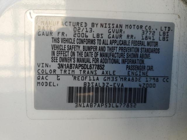 Photo 12 VIN: 3N1AB7AP5DL677852 - NISSAN SENTRA S 