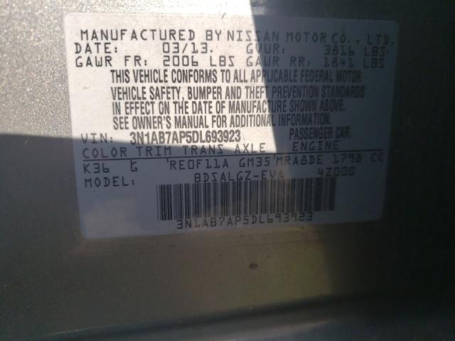 Photo 9 VIN: 3N1AB7AP5DL693923 - NISSAN SENTRA S 