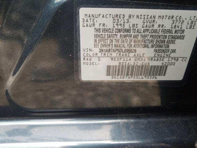 Photo 9 VIN: 3N1AB7AP5DL695526 - NISSAN SENTRA S 