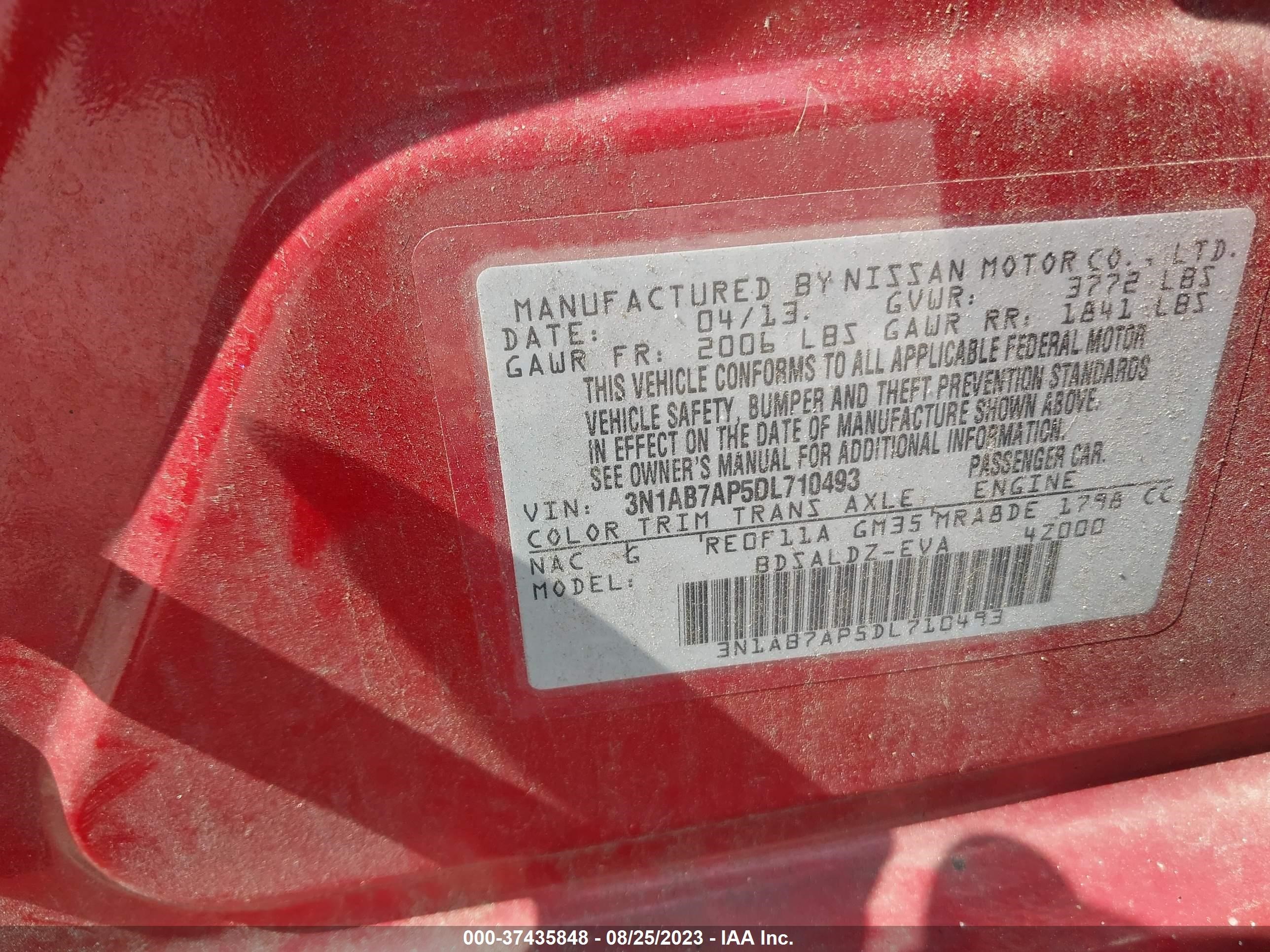 Photo 8 VIN: 3N1AB7AP5DL710493 - NISSAN SENTRA 