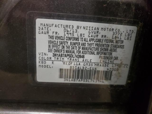 Photo 12 VIN: 3N1AB7AP5DL743946 - NISSAN SENTRA 