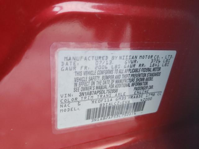 Photo 9 VIN: 3N1AB7AP5DL752856 - NISSAN SENTRA 