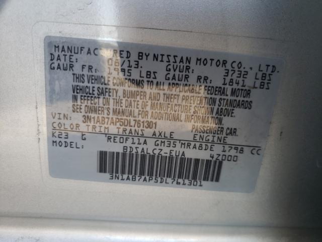 Photo 9 VIN: 3N1AB7AP5DL761301 - NISSAN SENTRA S 