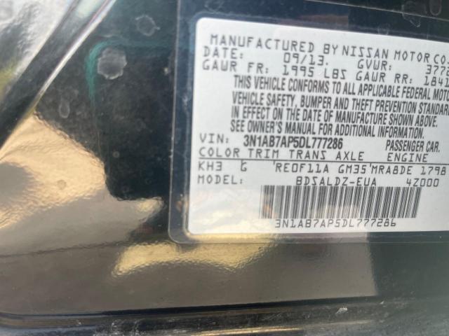 Photo 9 VIN: 3N1AB7AP5DL777286 - NISSAN SENTRA S 