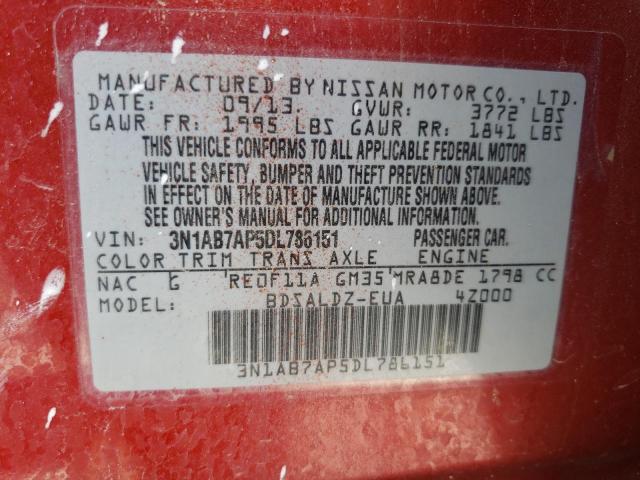 Photo 11 VIN: 3N1AB7AP5DL786151 - NISSAN SENTRA 