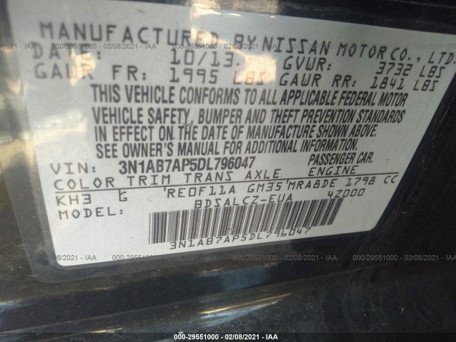 Photo 8 VIN: 3N1AB7AP5DL796047 - NISSAN SENTRA 