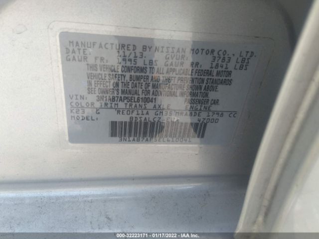 Photo 8 VIN: 3N1AB7AP5EL610041 - NISSAN SENTRA 