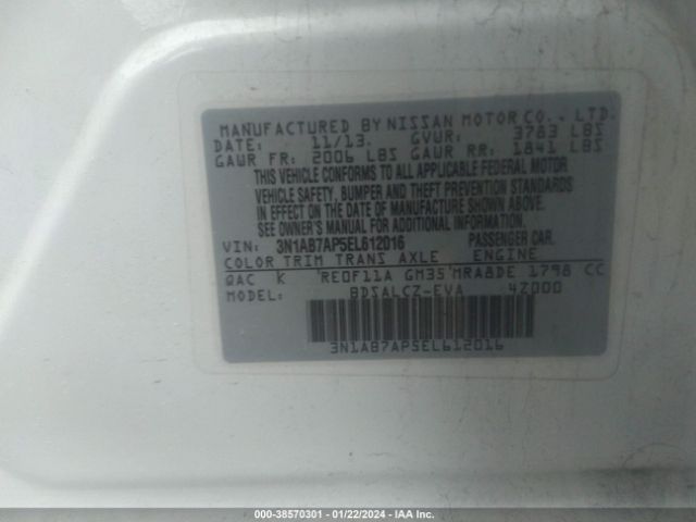 Photo 8 VIN: 3N1AB7AP5EL612016 - NISSAN SENTRA 