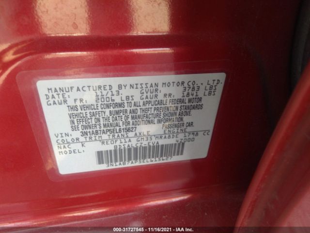 Photo 8 VIN: 3N1AB7AP5EL615627 - NISSAN SENTRA 