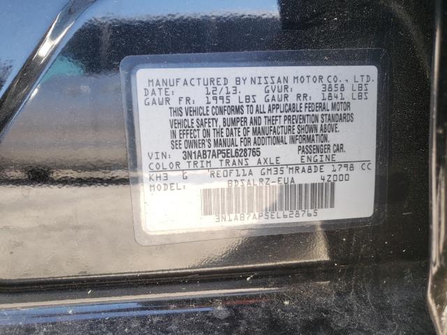 Photo 9 VIN: 3N1AB7AP5EL628765 - NISSAN SENTRA S 