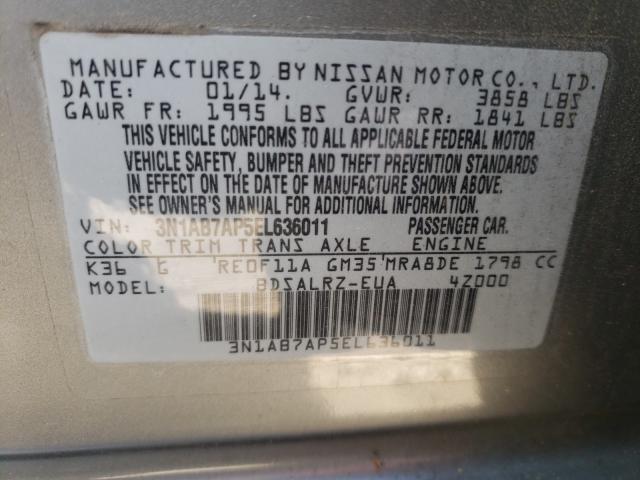 Photo 9 VIN: 3N1AB7AP5EL636011 - NISSAN SENTRA S 