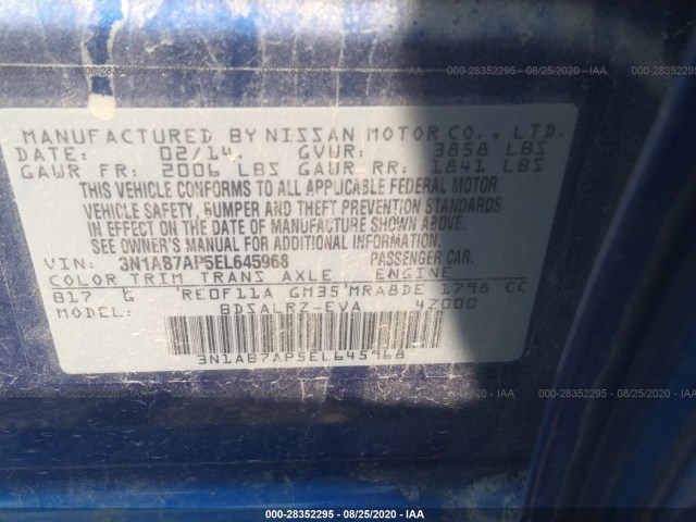 Photo 8 VIN: 3N1AB7AP5EL645968 - NISSAN SENTRA 