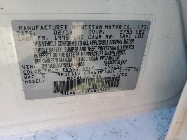 Photo 9 VIN: 3N1AB7AP5EL649888 - NISSAN SENTRA S 