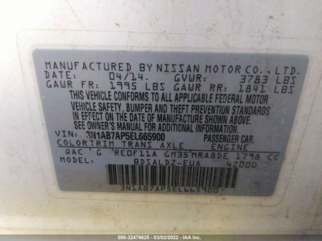 Photo 8 VIN: 3N1AB7AP5EL665900 - NISSAN SENTRA 