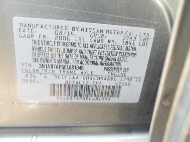 Photo 9 VIN: 3N1AB7AP5EL681045 - NISSAN SENTRA S 