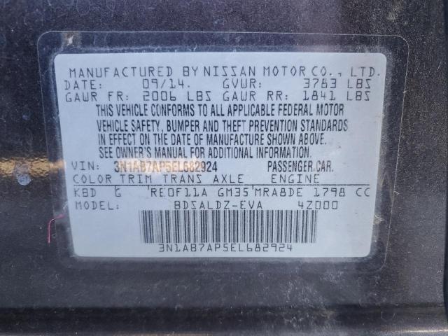 Photo 9 VIN: 3N1AB7AP5EL682924 - NISSAN SENTRA S 