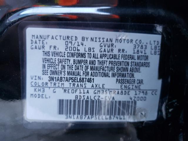 Photo 9 VIN: 3N1AB7AP5EL687461 - NISSAN SENTRA 