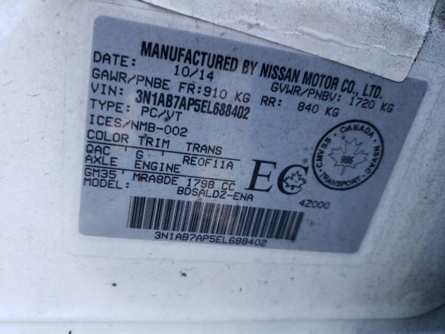 Photo 9 VIN: 3N1AB7AP5EL688402 - NISSAN SENTRA S 