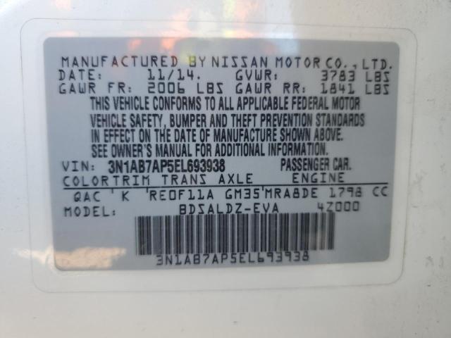 Photo 11 VIN: 3N1AB7AP5EL693938 - NISSAN SENTRA S 