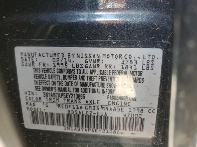 Photo 9 VIN: 3N1AB7AP5EY210886 - NISSAN SENTRA S 