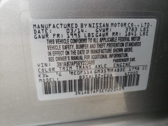 Photo 9 VIN: 3N1AB7AP5EY223489 - NISSAN SENTRA S 