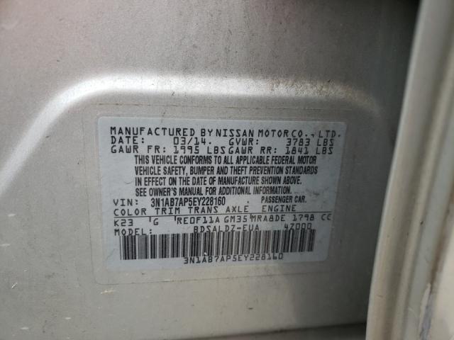 Photo 9 VIN: 3N1AB7AP5EY228160 - NISSAN SENTRA S 