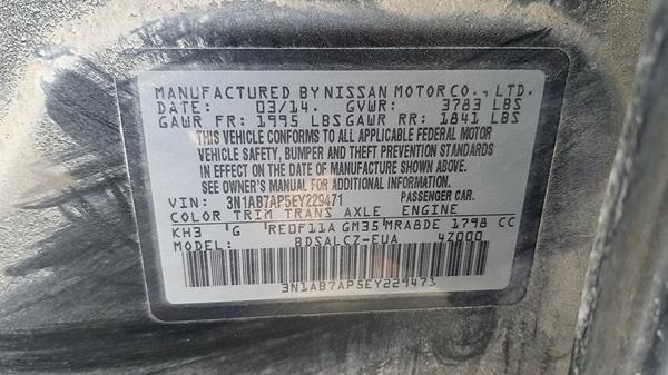 Photo 2 VIN: 3N1AB7AP5EY229471 - NISSAN SENTRA 