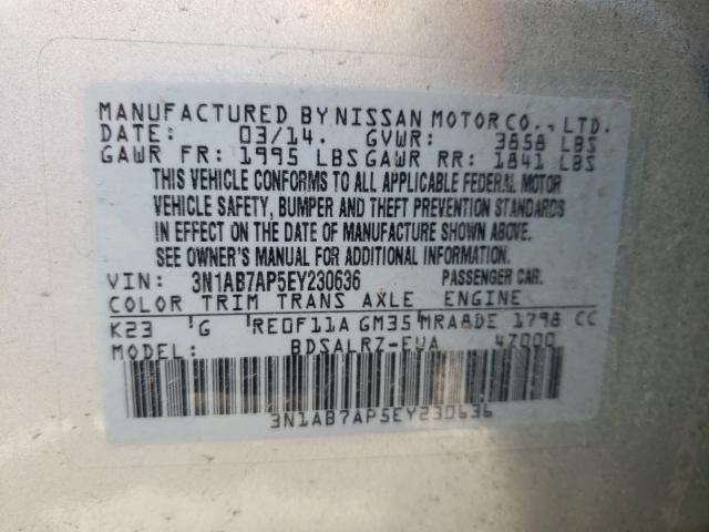 Photo 9 VIN: 3N1AB7AP5EY230636 - NISSAN SENTRA S 