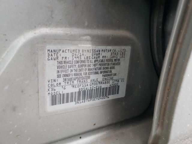 Photo 11 VIN: 3N1AB7AP5EY240096 - NISSAN SENTRA S 